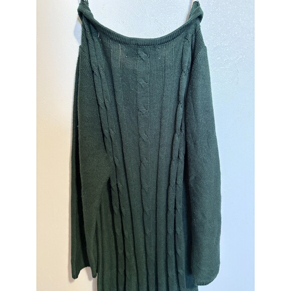 Nine West L Cable Knit Crew Neck Fit & Flare Cable Knit Sweater Dress Christmas - Picture 10 of 15